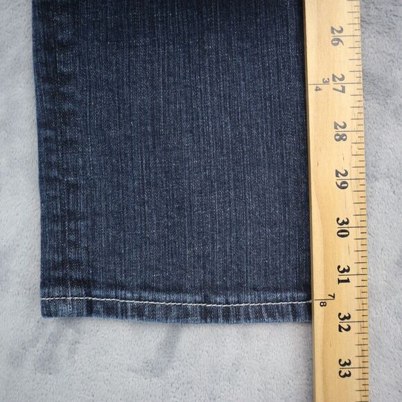 See Thru Soul Pants Womens 29 Blue Denim Flat Front Mid Rise Skinny Jeans - Picture 5 of 16